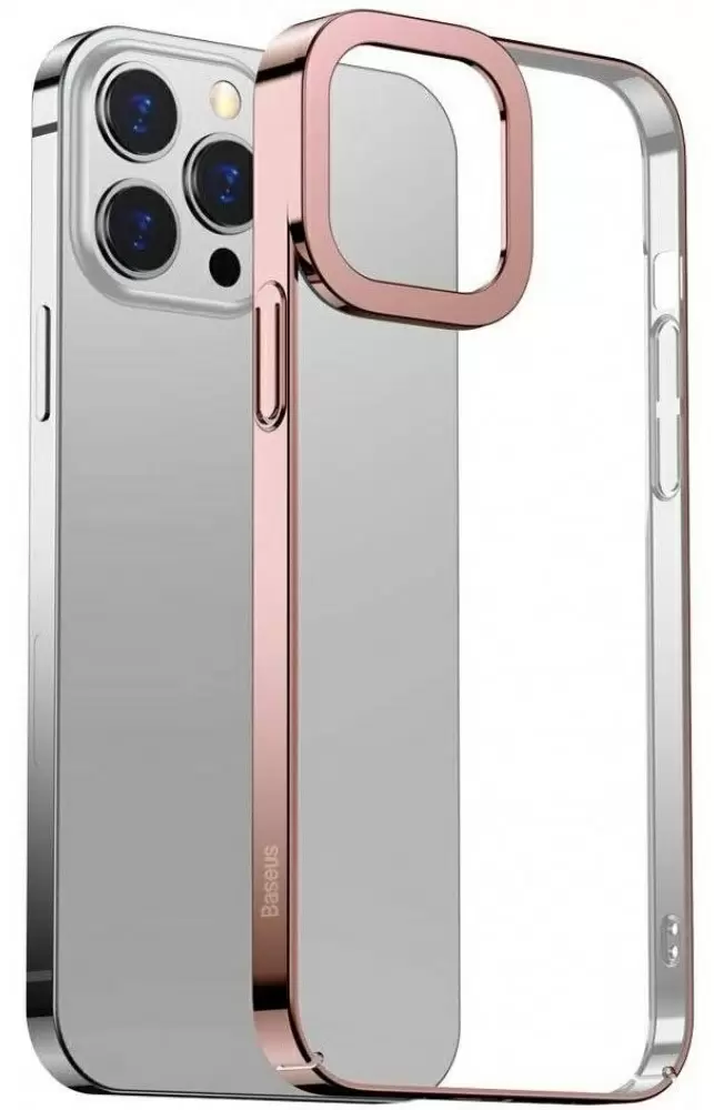 Чехол Baseus Glitter Phone Case For iPhone 13 Pro, розовый
