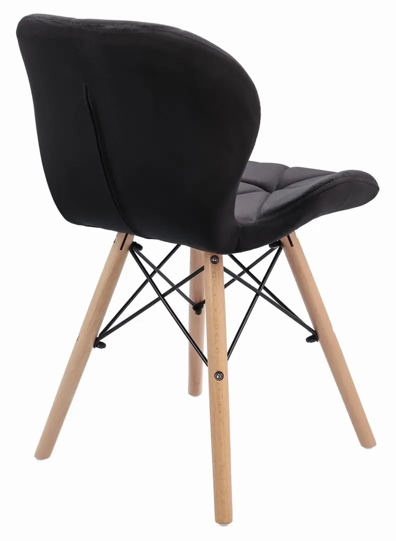 Scaun Jumi Velvet SD-940369, negru pe tehnoparc.md Scaun Jumi Velvet SD-940369, negru