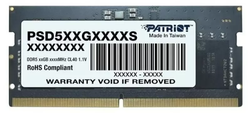 Оперативная память SO-DIMM Patriot Signature Line 16GB DDR5-5600MHz, CL46, 1.1V