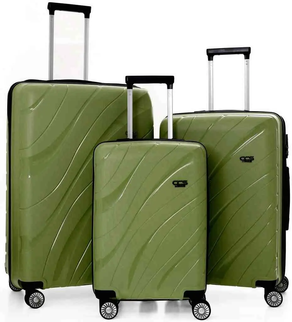 Комплект чемоданов CCS 5223 Set, хаки