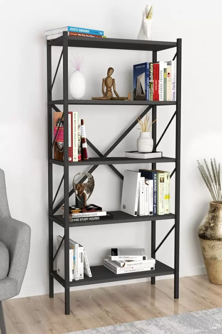 Etajeră Fabulous Shelves Metal 5 secțiuni, antracit