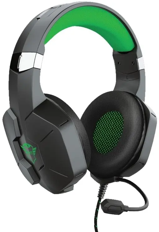 Căşti Trust GXT 323X Carus, negru/verde pe tehnoparc.md Căşti Trust GXT 323X Carus, negru/verde