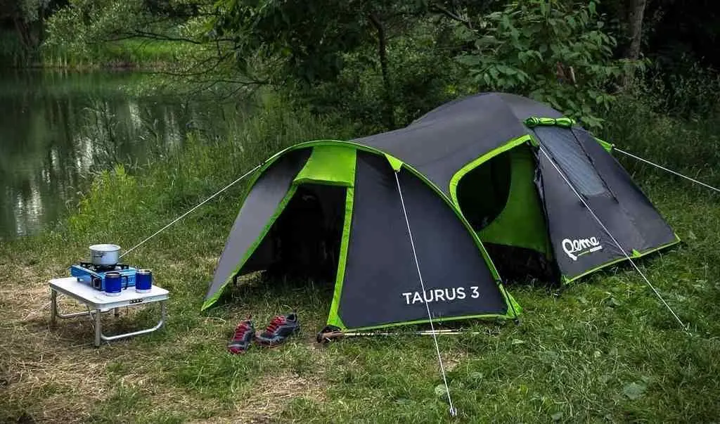 Палатка Peme Taurus 3, черный/зеленый