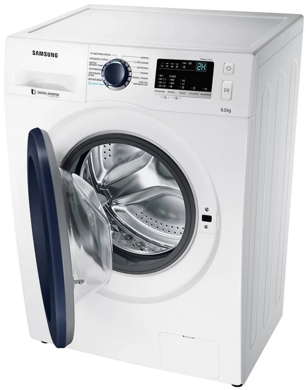 Maşină de spălat rufe Samsung WW60J30G03WDBY, alb pe tehnoparc.md Maşină de spălat rufe Samsung WW60J30G03WDBY, alb