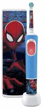 Электрическая зубная щетка Braun Kids Vitality D103 Spiderman Pro kids, голубой