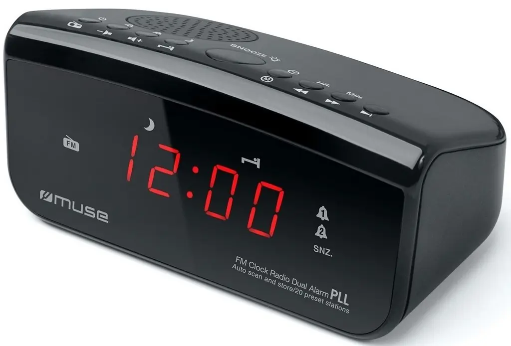 Radio cu ceas Muse M-12 CR, negru