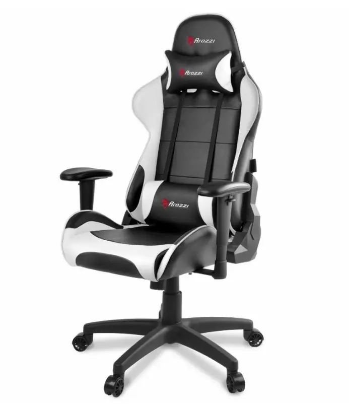 Геймерское кресло Arozzi Verona V2, черный/белый