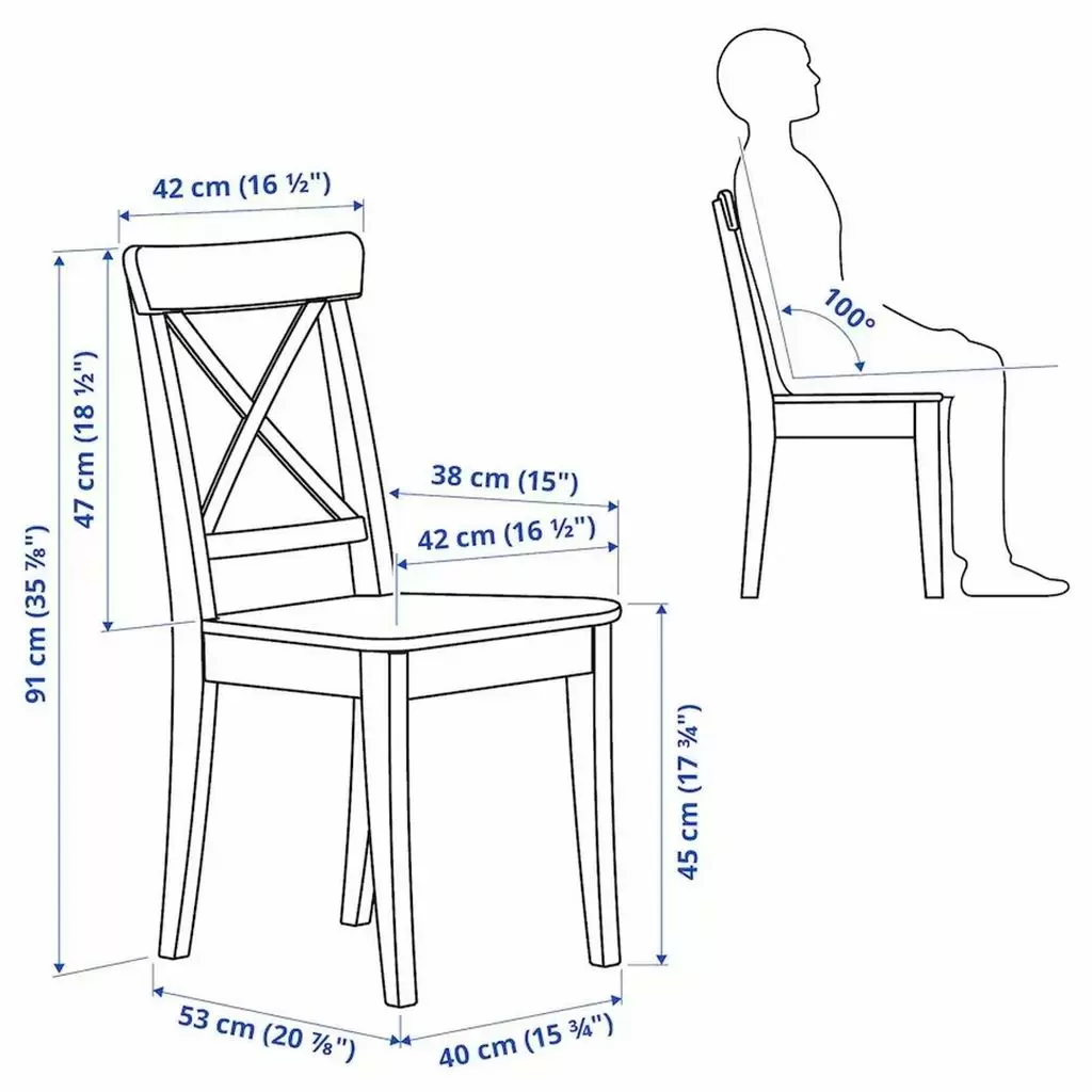 Scaun IKEA Ingolf, alb