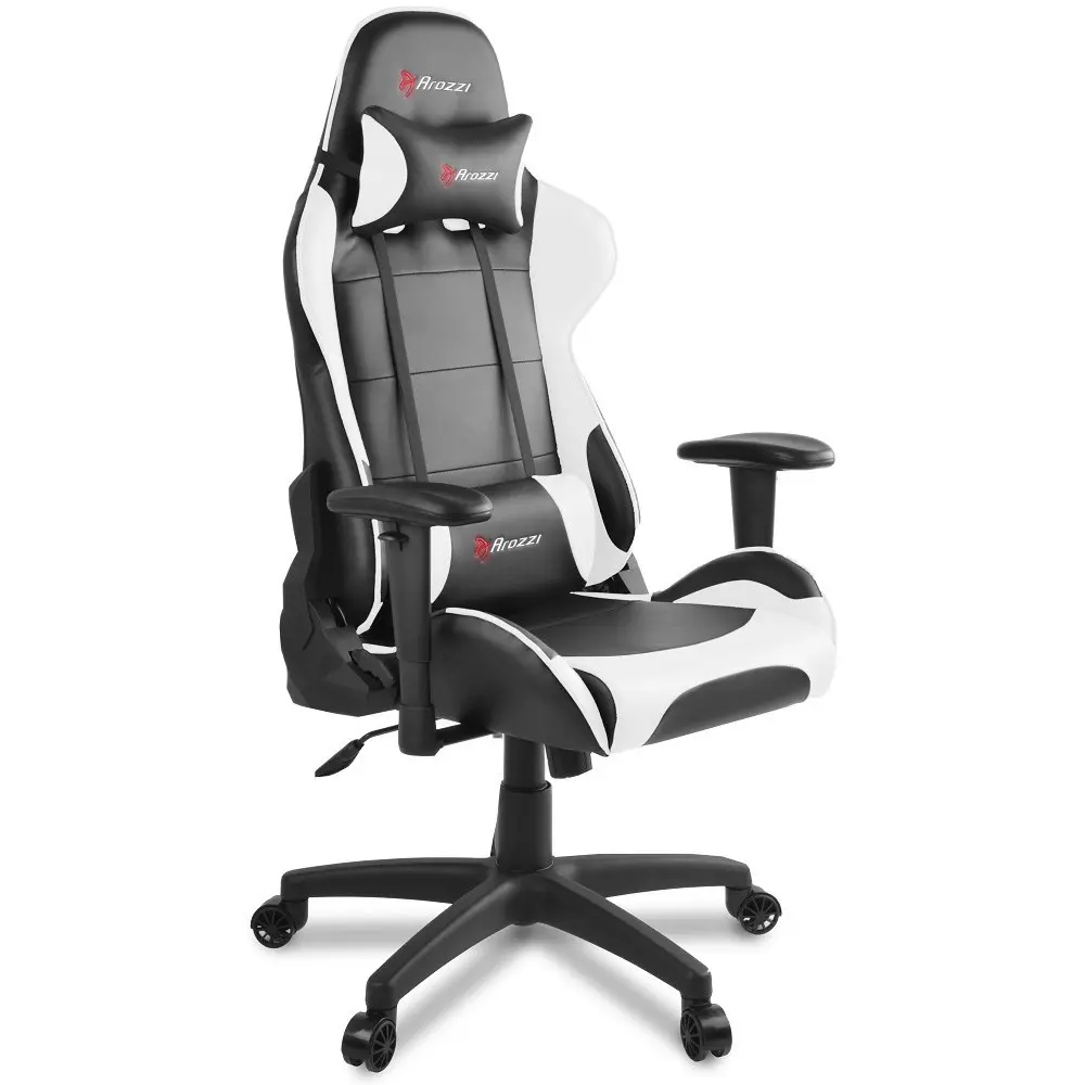 Геймерское кресло Arozzi Verona V2, черный/белый