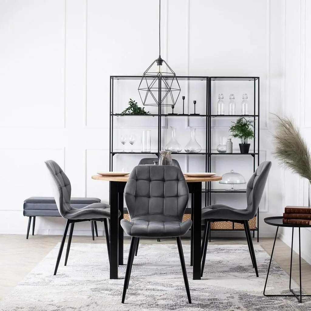 Scaun Mebel Elite Lucky, gri/negru