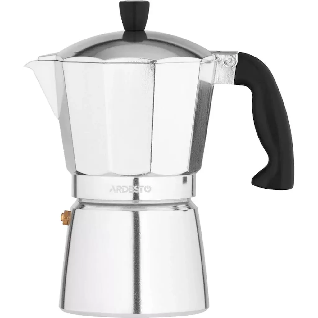Cafetieră gheizer Ardesto AR0806AG, argintiu pe tehnoparc.md Cafetieră gheizer Ardesto AR0806AG, argintiu