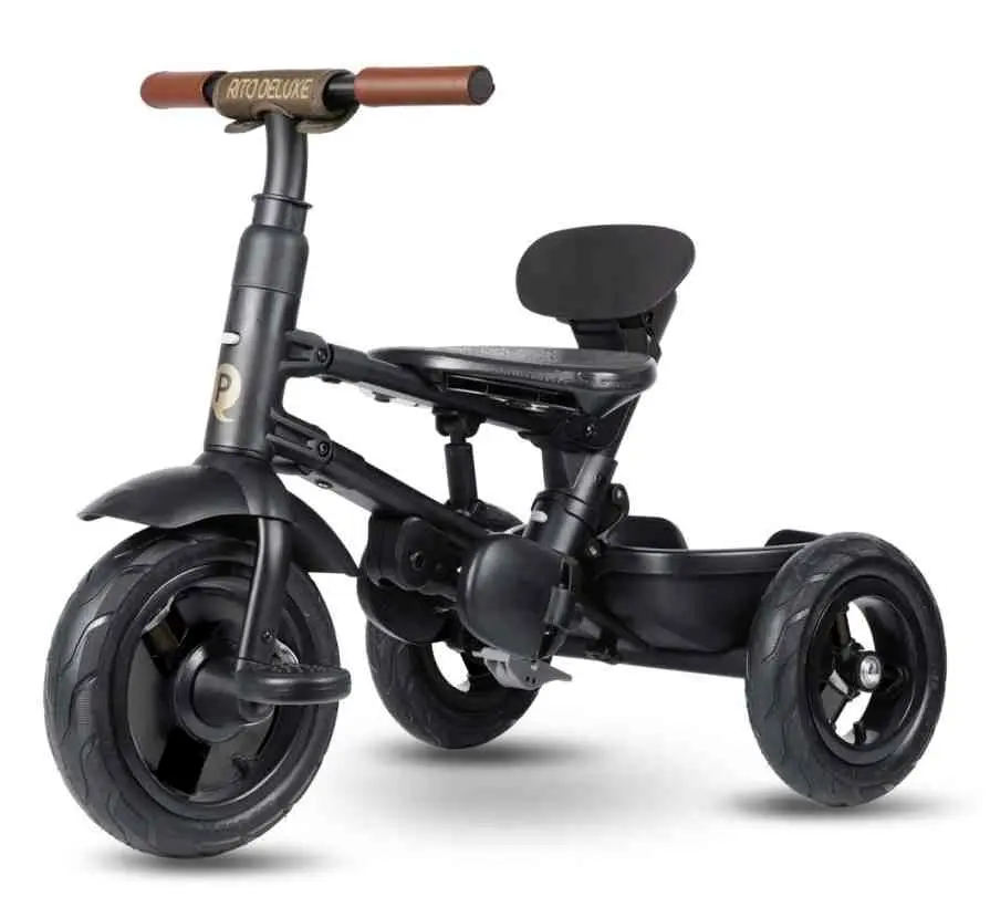 Bicicletă pentru copii Qplay Rito Deluxe, cafeniu