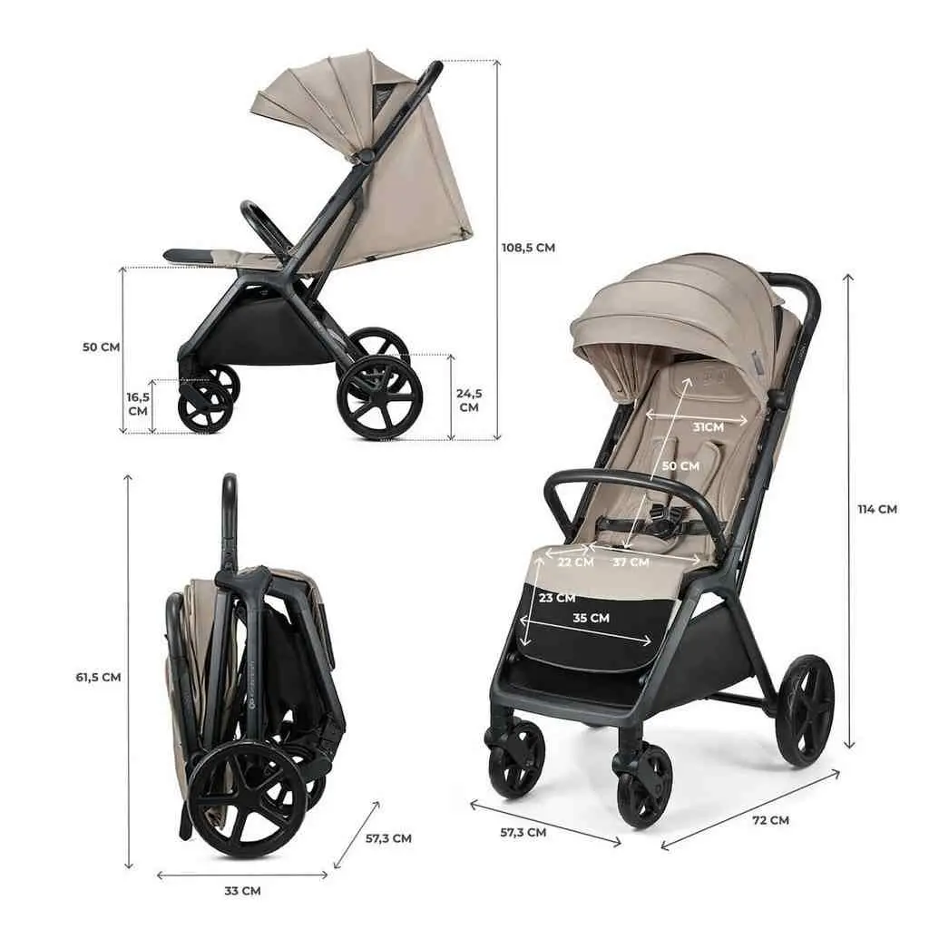 Коляска KinderKraft Loom Linen, бежевый