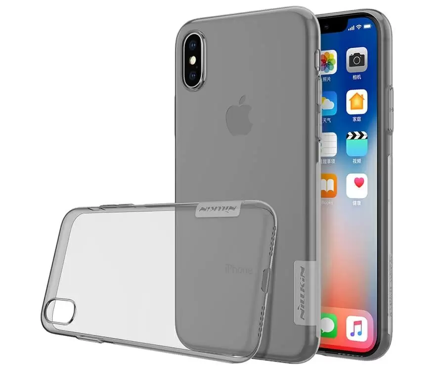 Чехол Nillkin Apple iPhone XS/X Ultra thin TPU Nature, серый