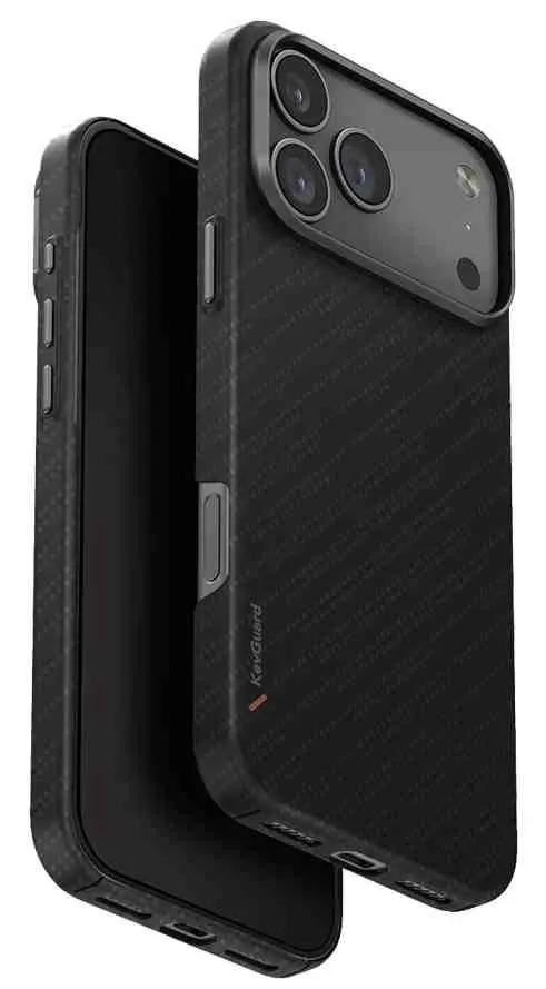 Чехол Uniq Case for iPhone 17 Pro Hybrid Magclick Keva Edge Carbon, черный