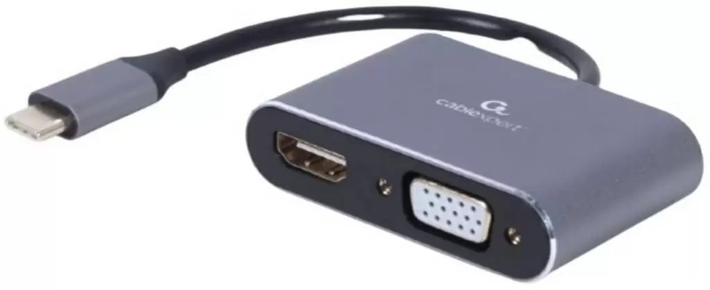 Переходник Cablexpert A-USB3C-HDMIVGA-01, серебристый