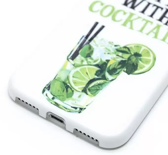 Чехол I-Paint Soft IPhone 7/8 Cocktail, белый