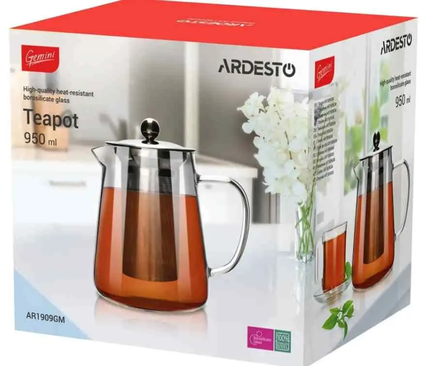 Ceainic pentru infuzie Ardesto AR1909GM, transparent pe tehnoparc.md Ceainic pentru infuzie Ardesto AR1909GM, transparent