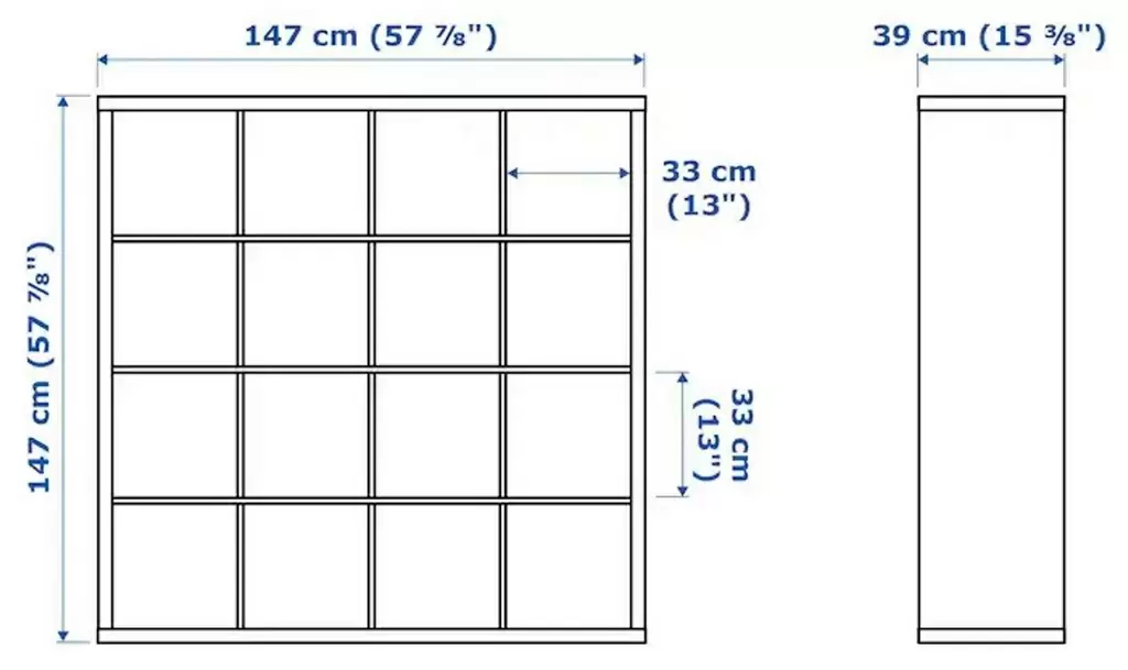 Стеллаж IKEA Kallax 147x147см, белый