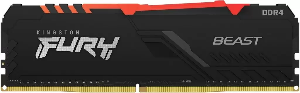 Оперативная память Kingston Fury Beast RGB 8GB DDR4-3200MHz, CL16-18-18, 1.35V