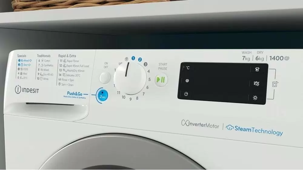 Maşină de spălat rufe Indesit BDE 76435 WSV EE, alb