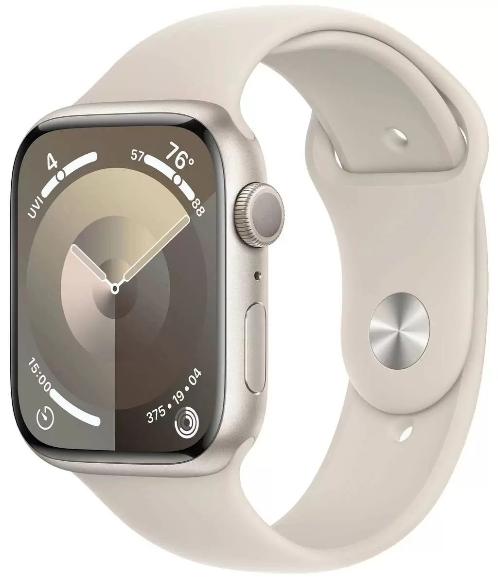 Smartwatch Apple Watch Series 9 GPS 45mm Starlight Aluminium Case with Starlight Sport Band M/L