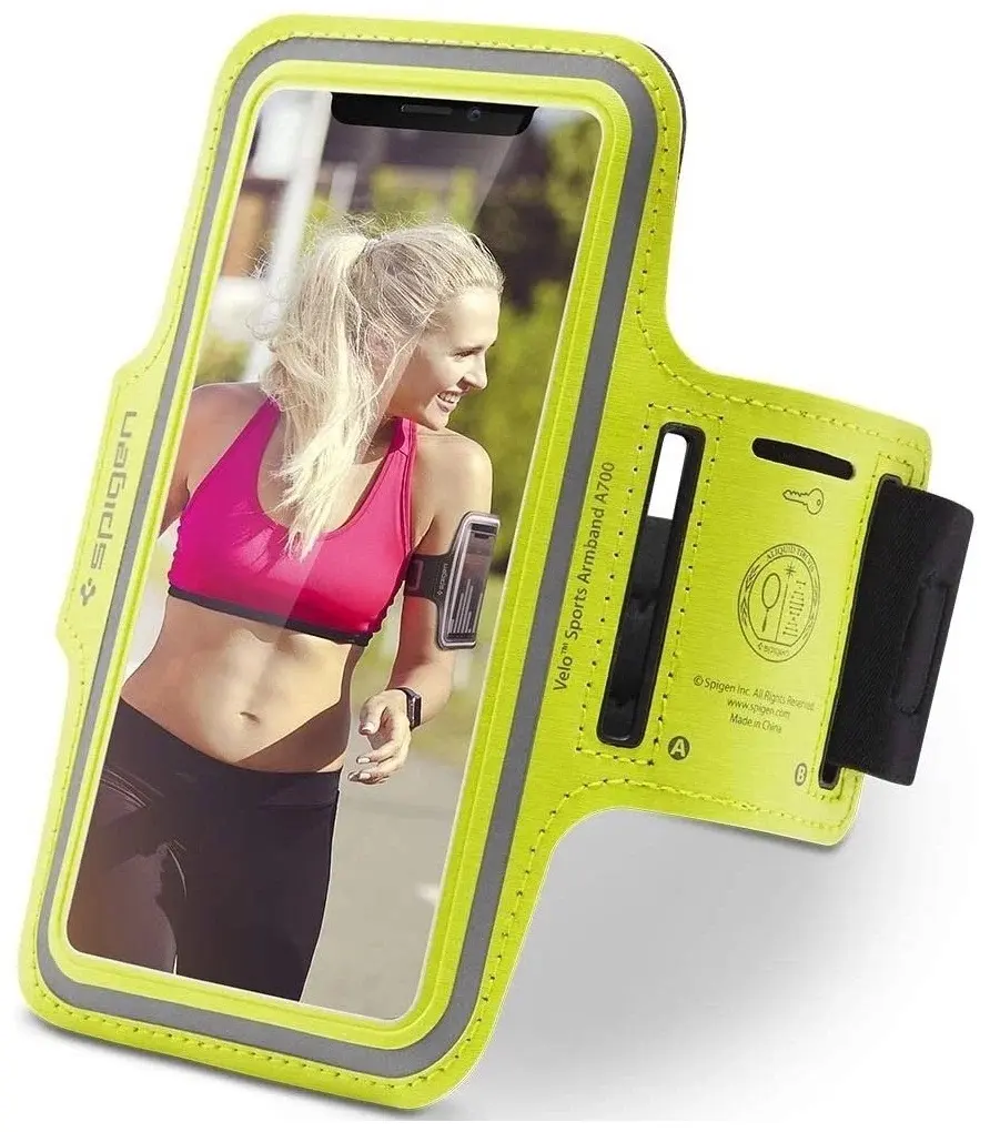 Husă de protecție Spigen A700 Sport Armband, galben pe tehnoparc.md Husă de protecție Spigen A700 Sport Armband, galben