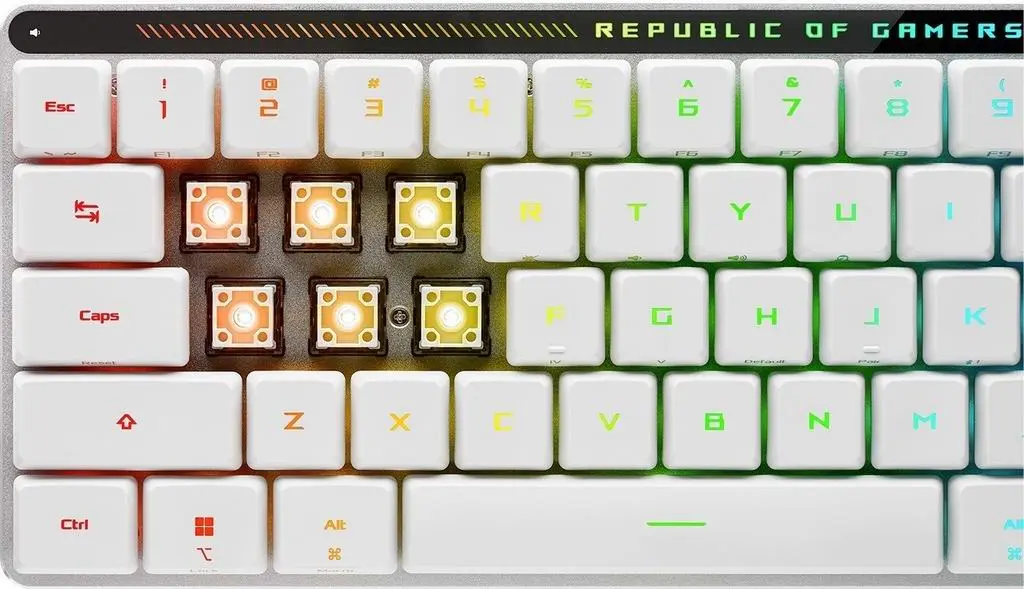 Tastatură Asus ROG Falchion RX, alb