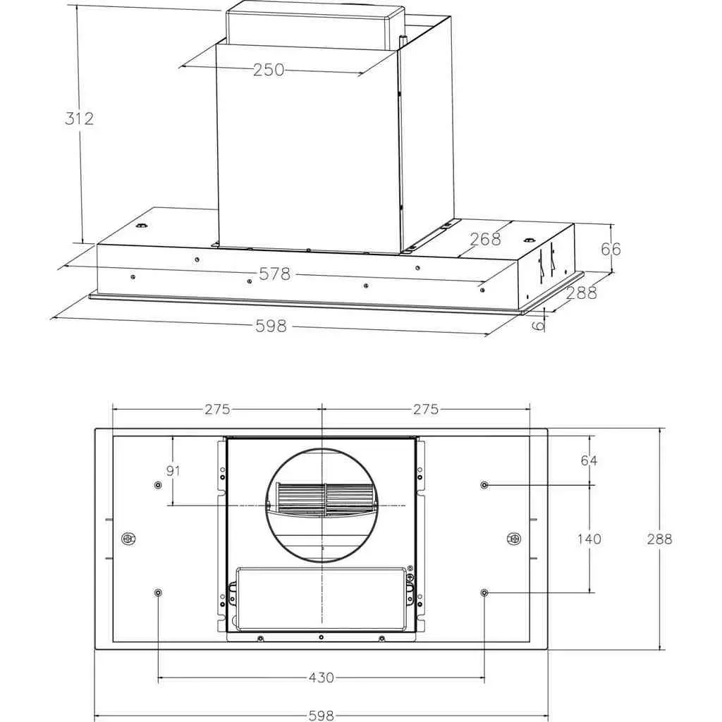 Вытяжка Hansa OMP6523BGPLH, черный