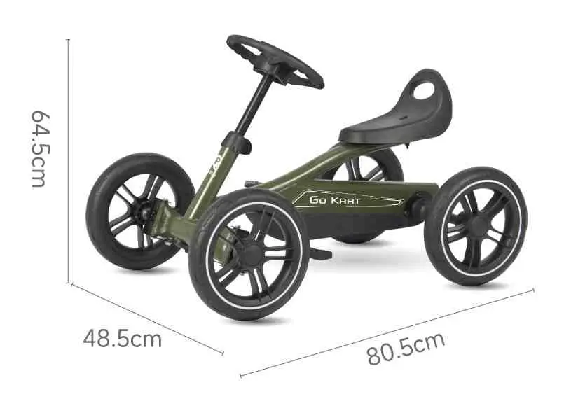 Kart cu pedale Qplay Gokart Haki, verde