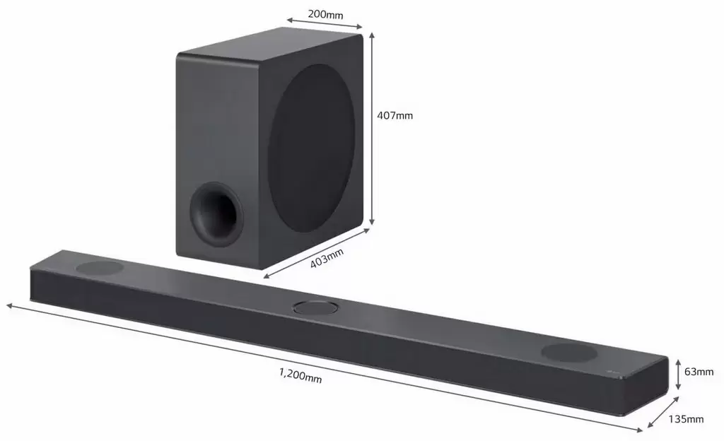 Soundbar LG S90QY, negru