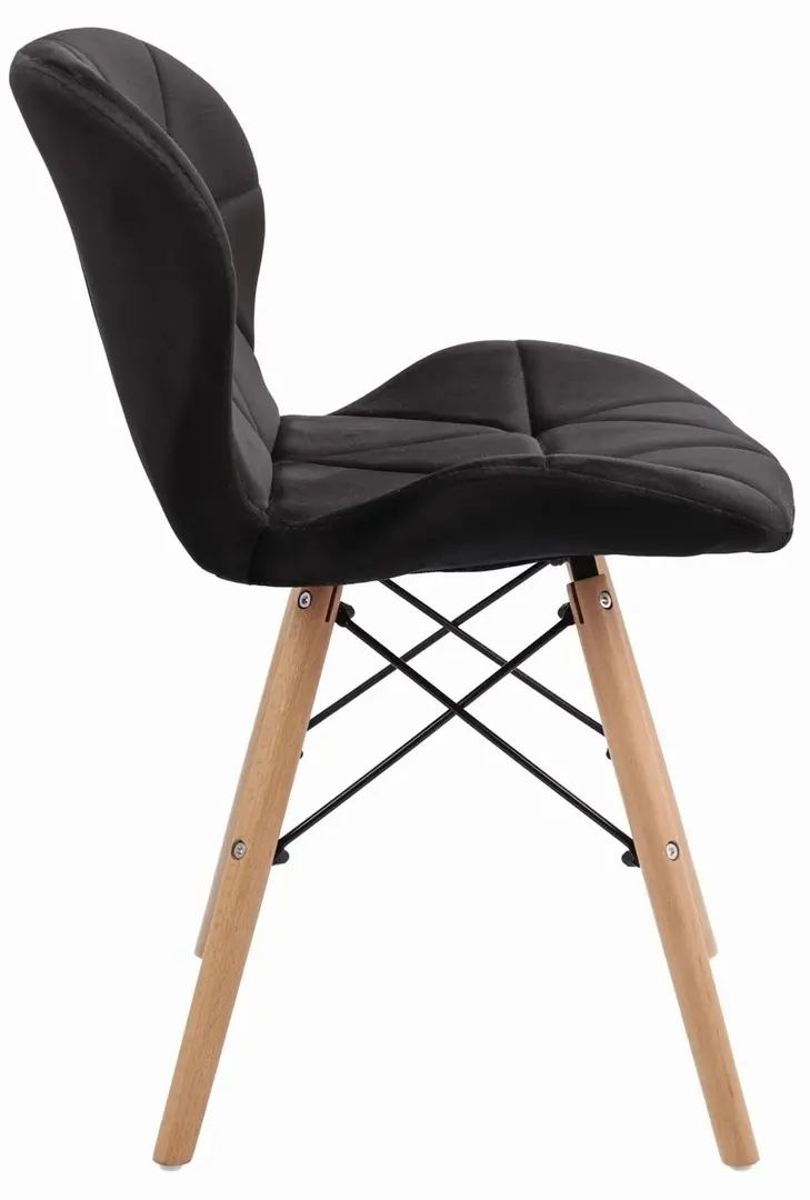 Scaun Jumi Velvet SD-940369, negru pe tehnoparc.md Scaun Jumi Velvet SD-940369, negru
