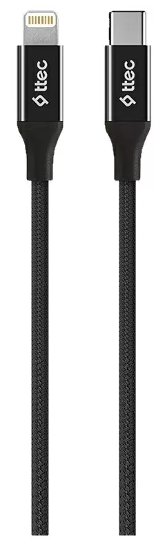 USB Кабель ttec Type-C to Lightning 1.5m, черный
