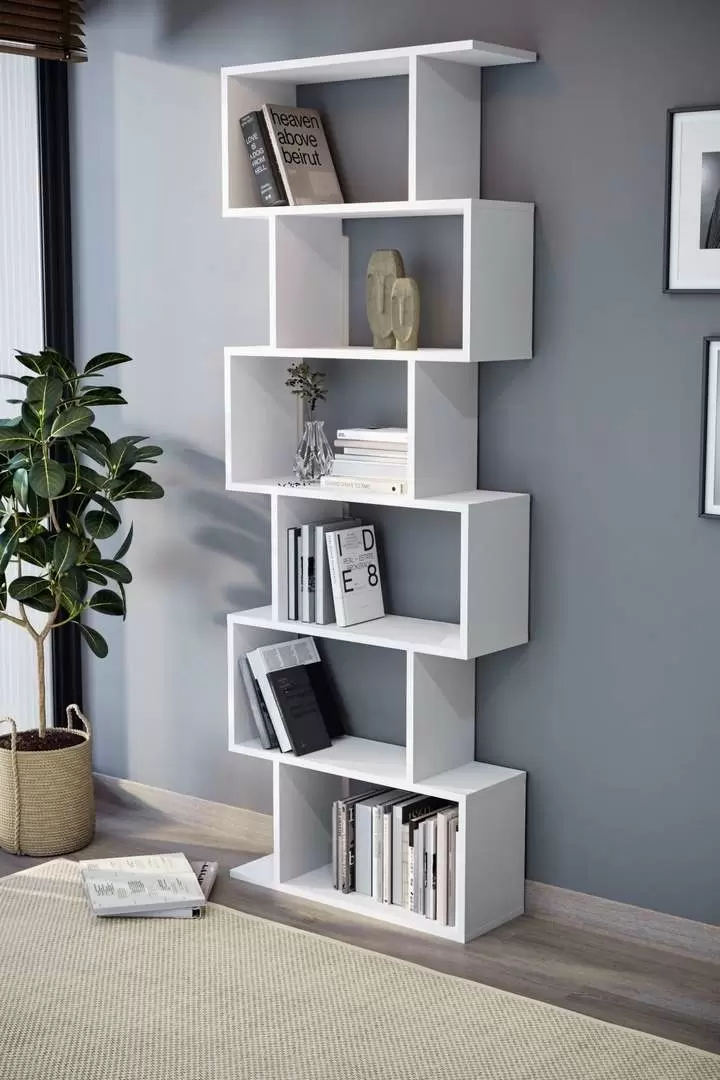 Etajeră Fabulous Zigzag 6 Shelves, alb