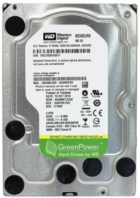 Жесткий диск WD AV-GP 3.5" WD40EURX-FR, 4TB