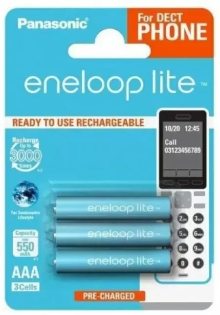 Батарейка Panasonic Eneloop Lite AAA 550mAh, 3шт