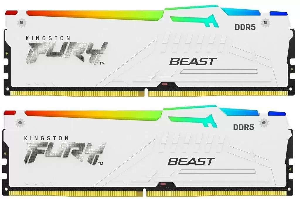 Memorie Kingston Fury Beast White RGB Expo 64GB (2x32GB) DDR5-6000MHz, CL30, 1.4V