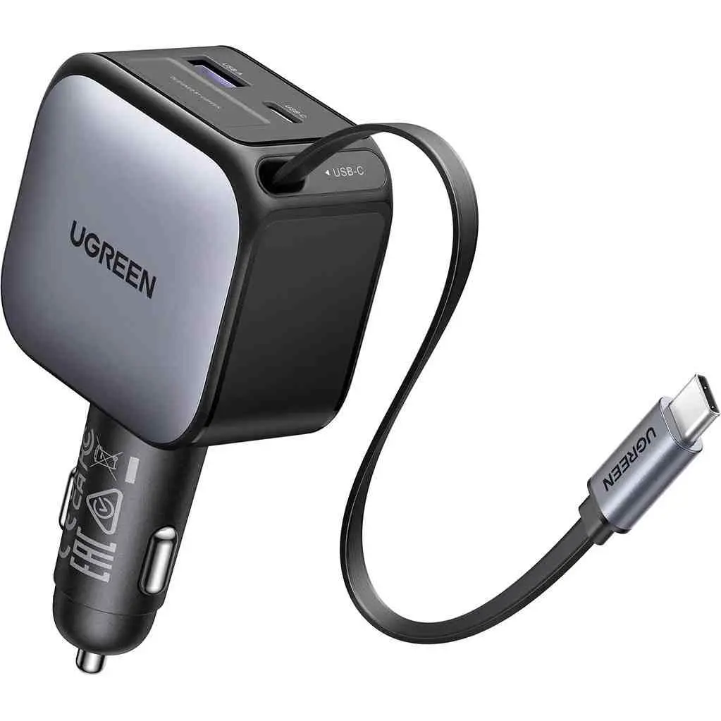 Автомобильная зарядка Ugreen EC602, серый