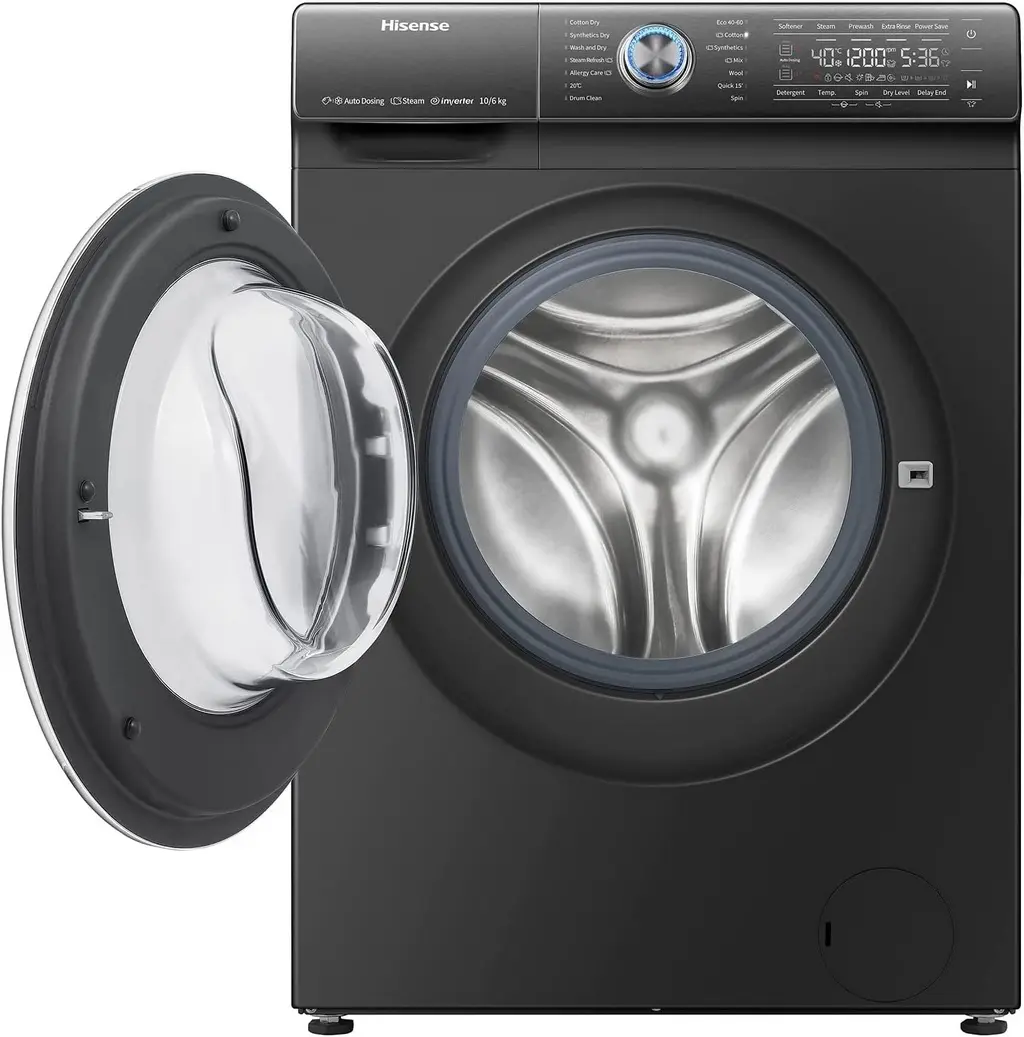 Maşină de spălat rufe Hisense WDQR1014EVAJMB, negru