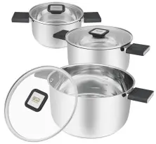 Set vase de gătit Resto 92214, inox pe tehnoparc.md Set vase de gătit Resto 92214, inox