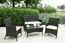 Set mobilă de grădină GardenLine SAD0849, negru/cremă