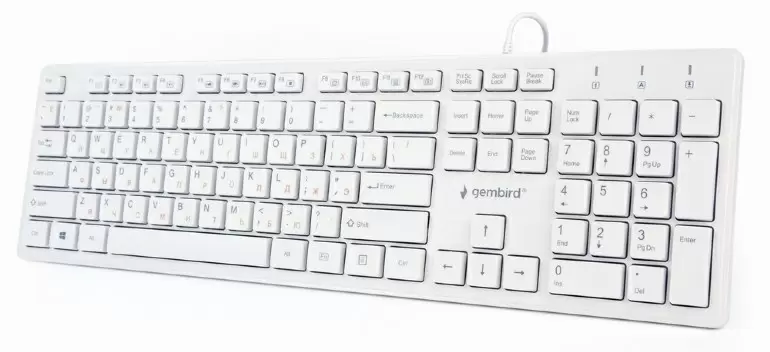 Tastatură Gembird KB-MCH-03-W-RU, alb