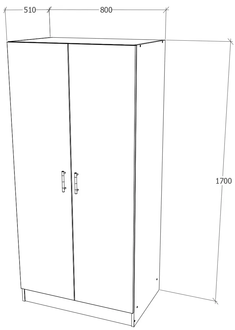 Dulap Haaus 2U 80x51x170cm, stejar sonoma