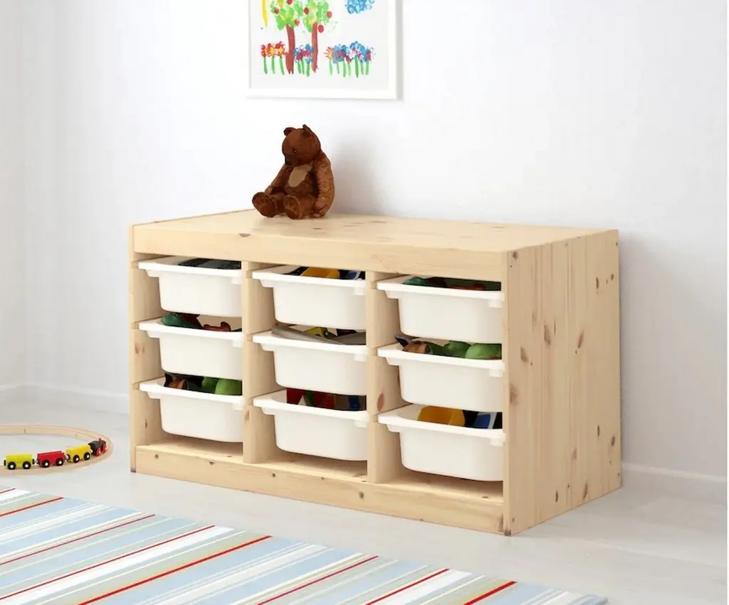 Etajeră cu containere IKEA Trofast 93x44x52cm, pin alb/alb pe tehnoparc.md Etajeră cu containere IKEA Trofast 93x44x52cm, pin alb/alb