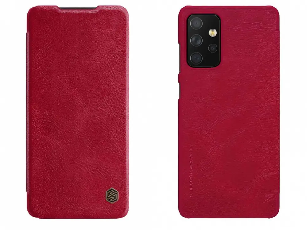 Husă de protecție Nillkin Galaxy A72 Qin LC, roșu
