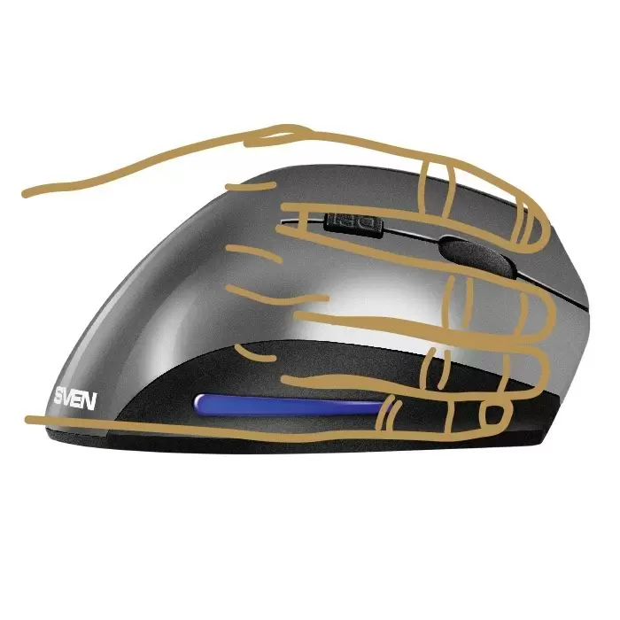 Mouse Sven RX-580SW, gri