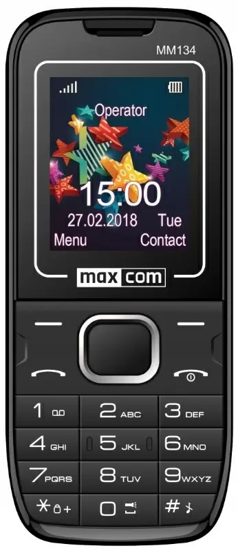 Мобильный телефон Maxcom MM134, черный
