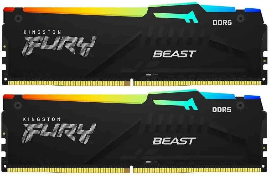 Memorie Kingston FURY Beast RGB 64GB (2x32GB) DDR5-6000MHz, CL30-36-36, 1.4V pe tehnoparc.md Memorie Kingston FURY Beast RGB 64GB (2x32GB) DDR5-6000MHz, CL30-36-36, 1.4V