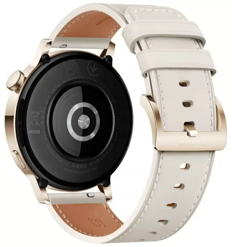 Умные часы Huawei Watch GT 3 42mm Elegant Light Gold White Leather Strap
