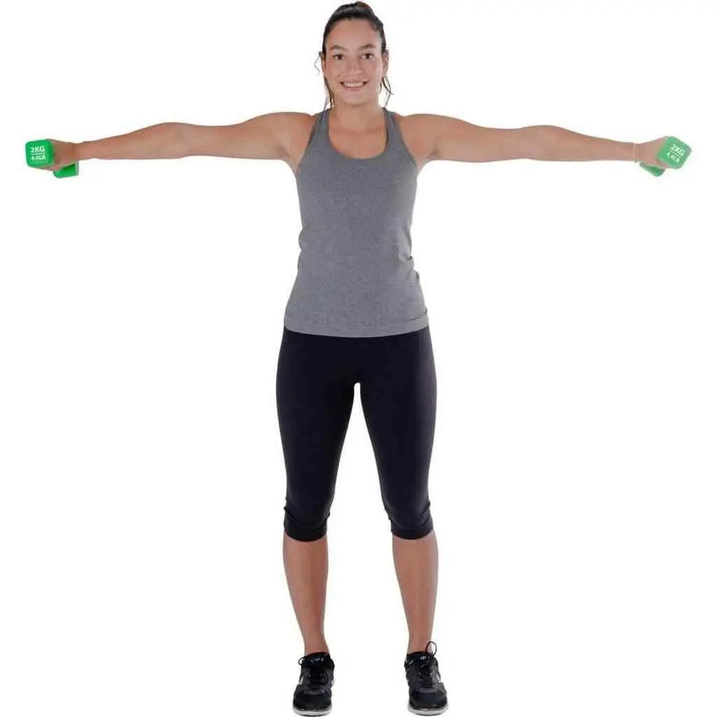 Halteră Pure Neopren Dumbbell Set 2x2kg, verde